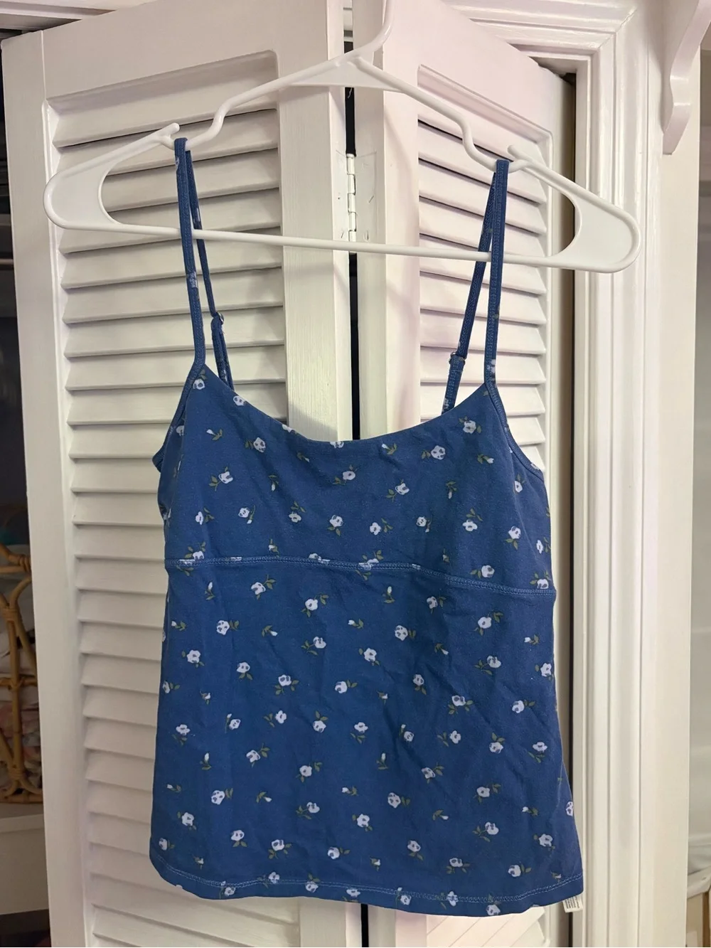 Free People Staycation Printed Cami Blue Floral Size Small